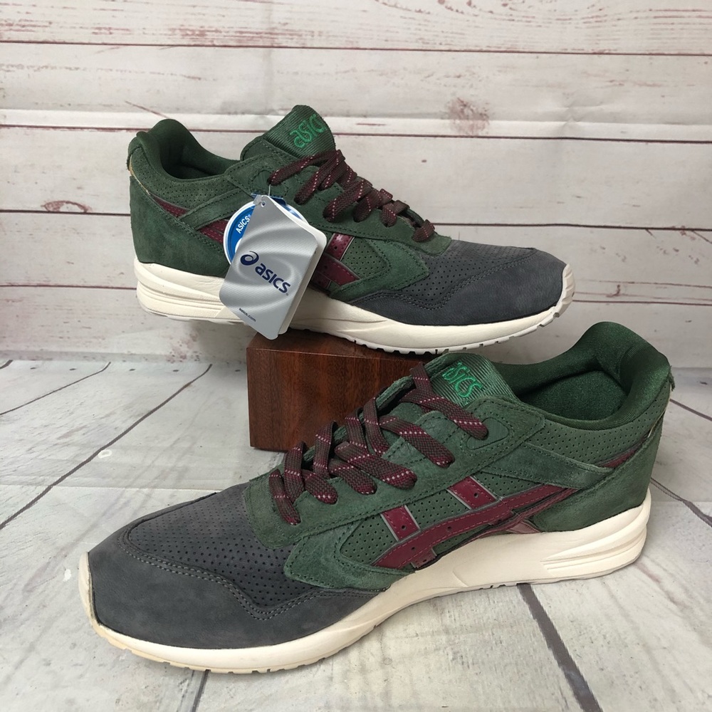 Asics Green and Gray Gel Saga
